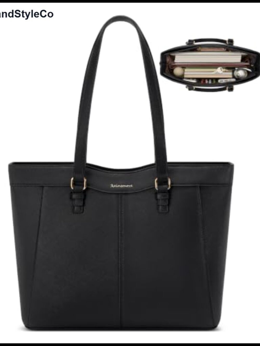 Large Waterproof PU Leather Tote Bag Shoulder Work Bag Laptop